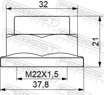 Febest 0598-NHUB01 - NAKRETKA MAZDA