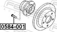 Febest 0584-001 - SZPILKA KOLA PRZOD KIA CEED.I30