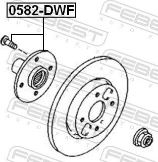 Febest 0582-DWF - PIASTA KOŁA PRZÓD