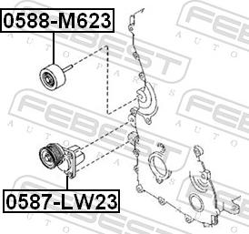 Febest 0587-LW23 - RAMIE NAPINAJACE PASEK MONDEO1.8-2.0 00-