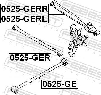 Febest 0525-GE - DRAZEK TYLNY WZDLUZNY MAZDA