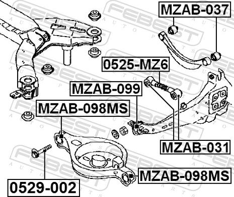 Febest 0529-002 - SRUBA MIMOSRODOWA MAZDA