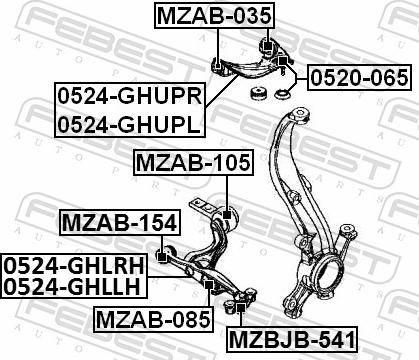 Febest 0520-065 - SWORZEN MAZDA 6 02-07  GORNY