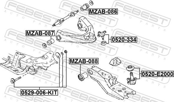 Febest 0520-334 - SWORZEN MAZDA E2000-E2200 83- -LP-GORNY