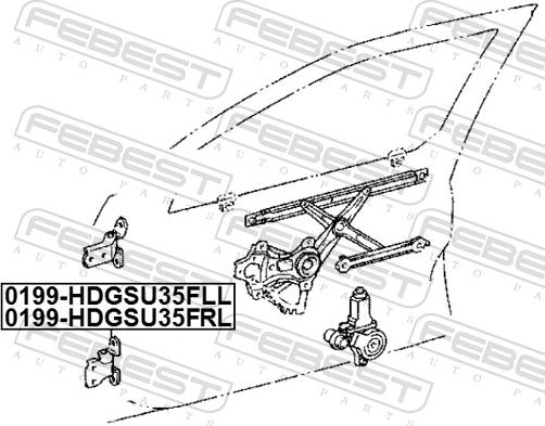Febest 0199-HDGSU35FLL - ZAWIAS -P- DRZWI LEWE DOLNY TOYOTA YARIS