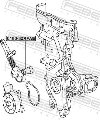 Febest 0190-3ZRFAE - NAPINACZ PASKA KLIN. TOYOTA VERSO -18
