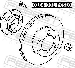 Febest 0184-001-PCS10 - SRUBA DO KOL -10SZT- TOYOTA
