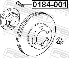Febest 0184-001 - SZPILKA KOLA AVENSIS 2.0 01-09