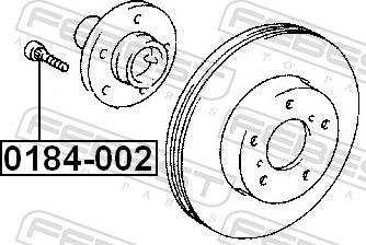Febest 0184-002 - SZPILKA KOLA AVENSIS 2.0 01-09