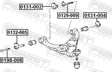 Febest 0132-005 - TULEJA MIMOSR. TOYOTA