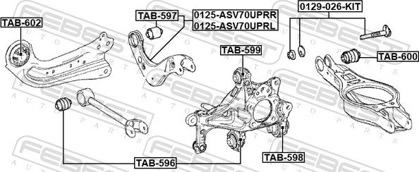Febest 0129-026-KIT - ŚRUBA Z MIMOŚRODEM ZESTAW NAPR. TOYOTA