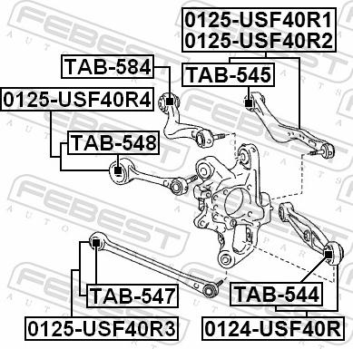 Febest TAB-545 - TULEJA WAHACZA -T-JOURNEY 2.0 08-