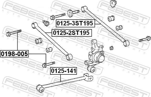 Febest 0125-141 - DRĄŻEK TYLNY WZDŁUŻNY TOYOTA