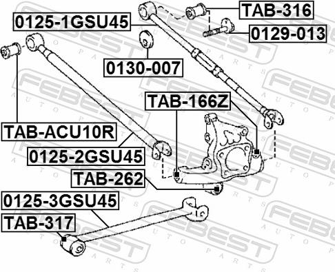 Febest 0130-007 - MIMOSROD LEXUS TOYOTA