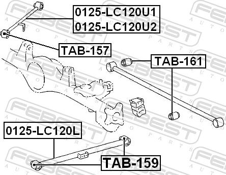Febest 0125-LC120L - WAHACZ DOLNY -T- TOYOTA