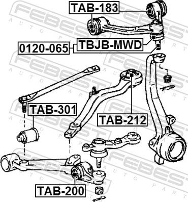Febest 0120-065 - SWORZEN WAHACZA GORNEGO -P- TOYOTA