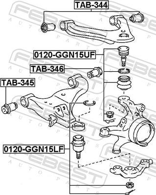 Febest 0120-GGN15LF - SWORZEN HILUX 05- -LP-          -DOLNY-