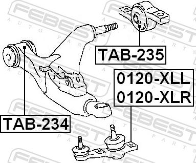 Febest 0120-XLR - SWORZEN -P- LEXUS IS 05-11 -P-
