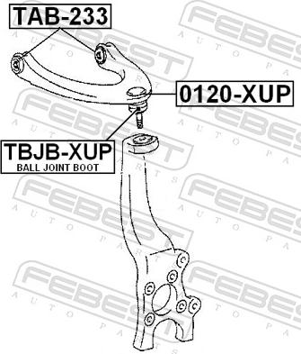 Febest 0120-XUP - SWORZEN WAHACZA -P- GOR. TOYOTA