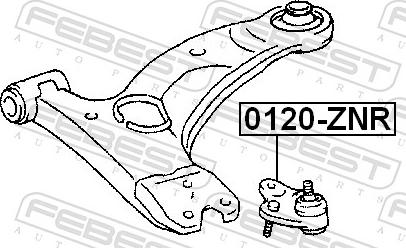 Febest 0120-ZNR - SWORZEN AVENSIS 03- -LP-         -DOLNY