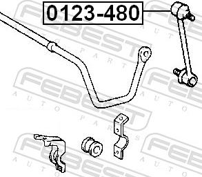 Febest 0123-480 - LACZNIK STABIL.-T-LEXUS RX 04-08-LP-