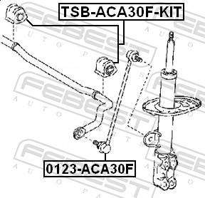 Febest TSB-ACA30F-KIT - GUMA STABIL.-P-AURIS 1.5 15- -P-KOMPLET-
