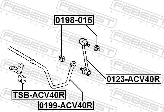 Febest 0198-015 - NAKRETKA LACZNIKA STABLIZATORA RAV 4