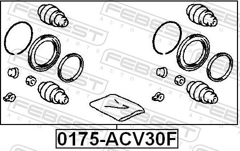 Febest 0175-ACV30F - HAM.ZACISK REPERAT.LEXUS LS 400 89-95
