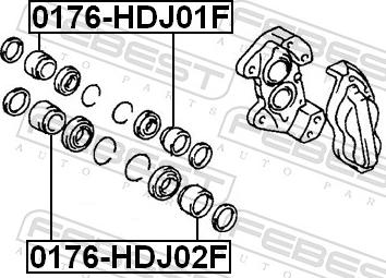 Febest 0176-HDJ02F - ZACIS. HAM. -P- TOYOTA