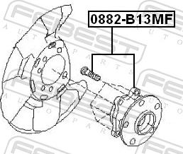 Febest 0882-B13MF - PIASTA Z LOZ.-P-SUBARU FORESTER 2.0D 08-