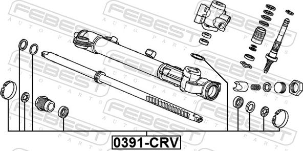 Febest 0391-CRV - ZEST. NAPR. PRZEKŁADNI KIER. HONDA