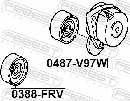 Febest 0388-FRV - KOLO PROWADZACE PASKA CIVIC 2.2CTDI 05-