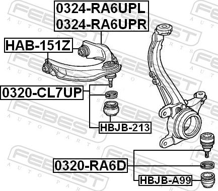 Febest 0320-RA6D - SWORZEN ACCORD 89- -LP-