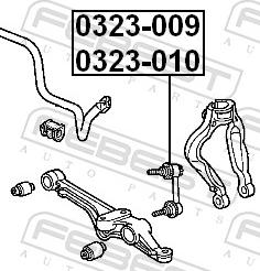 Febest 0323-010 - LACZNIK STABIL.-P-ACCORD 98- -L-