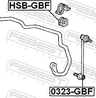 Febest 0323-GBF - LACZNIK STABIL.-P-MOVANO 10- -LP-