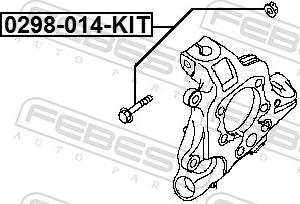 Febest 0298-014-KIT - ŚRUBA MOC.ZAW.NAPR. NISSAN MURANO -ZEST
