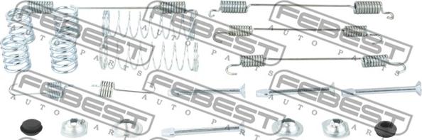 Febest 0204-D10R-KIT — Zestaw akcesoriów, szczęki hamulcowe hamulca postojowego