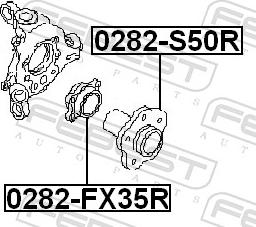 Febest 0282-FX35R - PIASTA Z LOZ.-T-  INFINITI FX 35