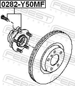 Febest 0282-Y50MF - PIASTA Z LOZ..-P- INFINITI FX 35 03-