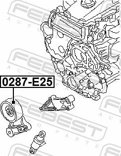 Febest 0287-E25 - KOLO NAPINACZA PASKA ACCORD VIII 2.2
