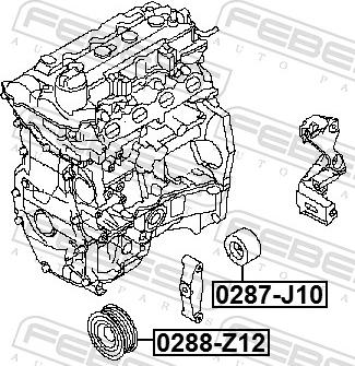Febest 0287-J10 - KOLO NAPINACZA PASKA MICRA III 05-10