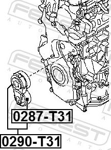 Febest 0290-T31 - NAP. PASKA NISSAN QASHQAI 2.0