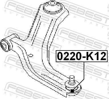 Febest 0220-K12 - SWORZEN MICRA 02-.NOTE 06- -LP- DOLNY