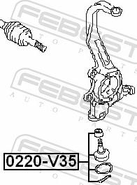 Febest 0220-V35 - SWORZEN-P-NISSAN 350Z COUPE 3.5 04-07