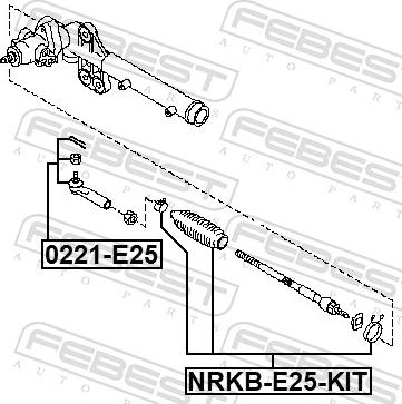 Febest NRKB-E25-KIT - OSLONA PRZEKL.KIER.CABSTAR 06-11 -LP-