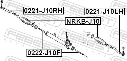 Febest 0222-J10F - DRAZEK KIER.QASHQAI 07- -LP-