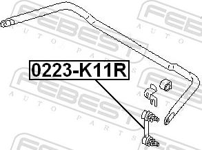 Febest 0223-K11R - LACZNIK STABIL.-T-MAZDA 626 91-97 -LP-