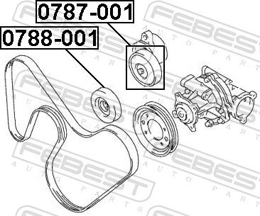 Febest 0787-001 - KOLO NAPINACZA PASKA GRAND VITARA 05-