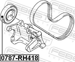 Febest 0787-RH418 - KOLO NAPINACZA PASKA JIMNY.LIANA 01-