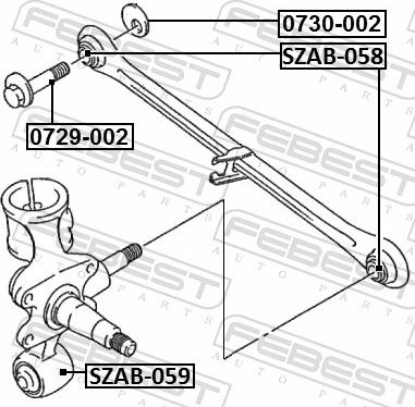 Febest 0729-002 - SRUBA Z MIMOSRODEM SUZUKI